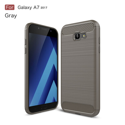 

Goowiiz Phone Case For Samsung Galaxy A320A520A720A3 A5 A7 2017 Fashion Slim Carbon Fiber TPU Soft Silicone