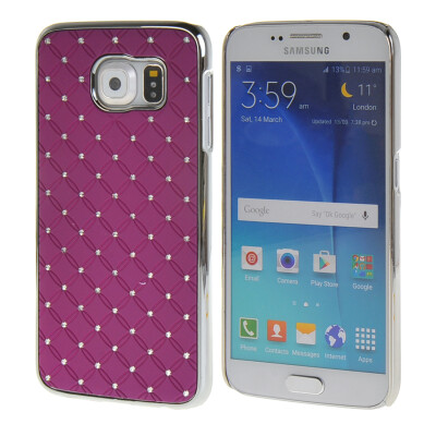 

MOONCASE Galsxy S6 Case Hard Luxury Chrome Rhinestone Bling Star Back Case Cover for Samsung Galsxy S6 Purple