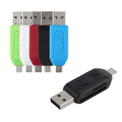 

New Reliable Micro USB OTG TF/SD Card Reader for Cell Phone PC blue