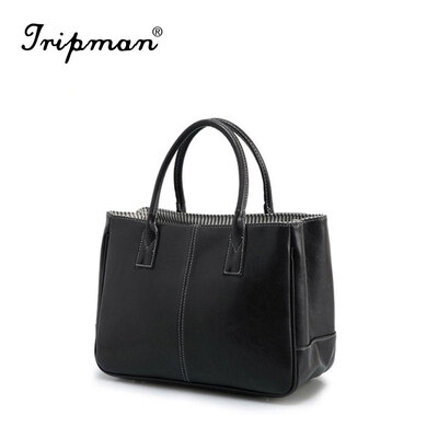 

Tripman 2016 women's leather handbag summer shoulder small fresh wax oil bag PU candy color bag elegant women tote bag