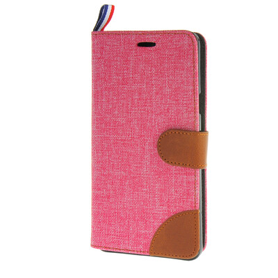 

MOONCASE Case for Samsung Galaxy Note 5 Case Leather Flip Wallet Card Holder with Kickstand Back Cover Hot pink