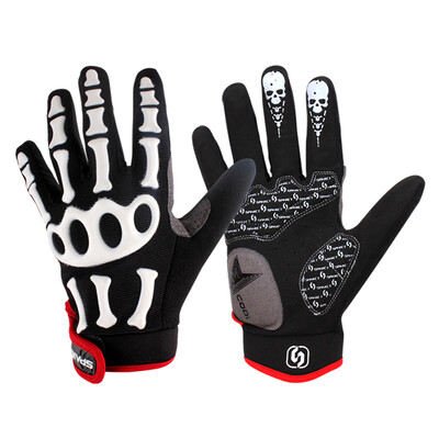

Sparkcock COOL04B Knuckle 2 Generation Bike Gloves Skull Long Knights Gloves White