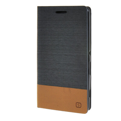 

MOONCASE ЧЕХОЛ ДЛЯ Sony Xperia C4 Leather Wallet Flip Card Holster Pouch Stand Back Grey