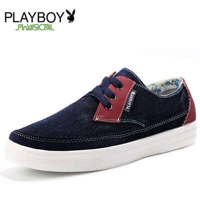 

PLAYBOY brandAutumn New in 2015LeisureLow top Canvas Mens shoes
