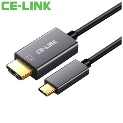 

CE-LINK Type-C to HDMI conversion line Apple computer Android mobile phone notebook TV projector 4K HD transmission line male gray 18 m 4479