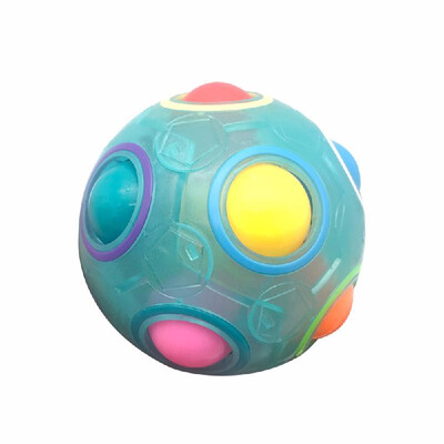 

Luminous Spheric Magic Cube Rainbow Ball Plastic Fidget Cube Toy Fun Puzzle Toys Stress Reliever Magic Ball