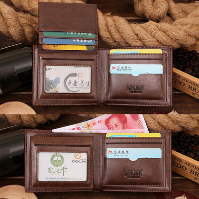 

Mans Genuine Leather Short Wallet Crocodile Purse With Card Holder Coin Pocket High-end Wallet
