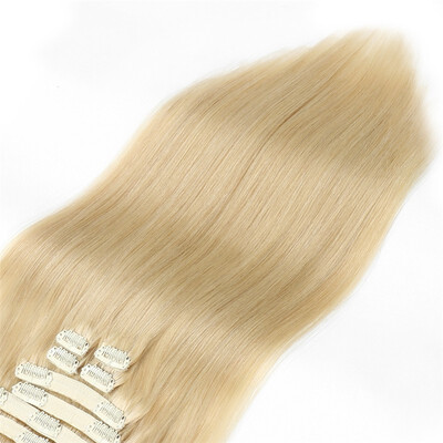 

BHF Hair 8A Grade Peruvian Hair Clip In Hair Extensions Silky Straight Human Hair Weave 7PieceLot 120G 1B 2