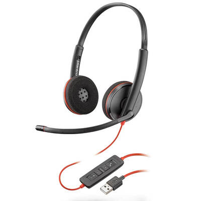 

Plantronics C3220 binaural headset headset noise reduction microphone USB cable