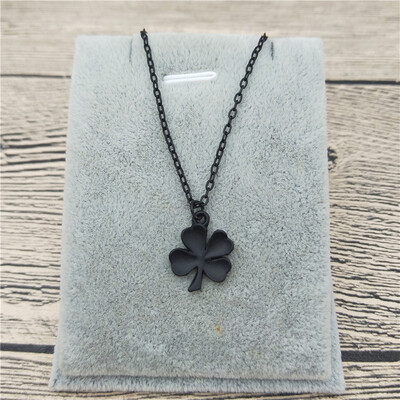 

New Four Leaf Clover Necklace Gold Color Silver Color Plant Nature Jewellery Clover Pendant Necklace Women Steampunk