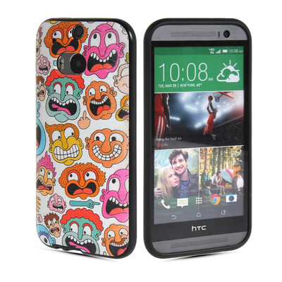 

MOONCASE Watercolor Art Soft Flexible Silicone Gel TPU Skin Shell Back Case Cover for Htc One M8