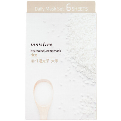 

Yue poetry wind Yin innisfree really fresh moisturizing mask - rice 20ml 6 moisturizing moisturizing sleep skin care products