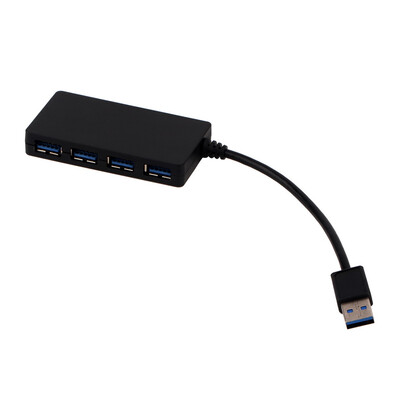 

4-портовый USB-концентратор 3.0 5 Гбит Портативный компактный для PC Mac портативный ноутбук Desktop Black