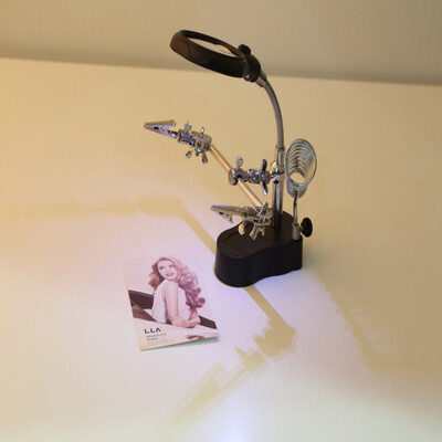 

3.5x&12X 3rd Helping Clip LED Magnifying Soldering Iron Stand Len Magnifier
