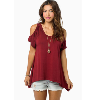 

Naixini Woman' Short-Sleeved V-Neck Strapless Fishtail Hem Irregular