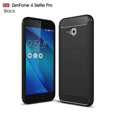 

Goowiiz Phone Case For ASUS ZenFone 4 Selfie Pro ZD552KL Fashion Slim Carbon Fiber TPU Soft Silicone Prevent falling