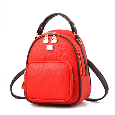 

2018 New Multi-functional PU Leather Ladies Shoulder Backpack for Younger Girls Rucksack Female Travel Backpack