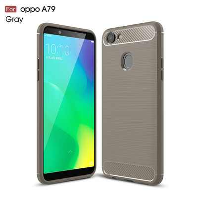 

Goowiiz Phone Case For Oppo A79A71 Fashion Slim Carbon Fiber TPU Soft Silicone Prevent falling