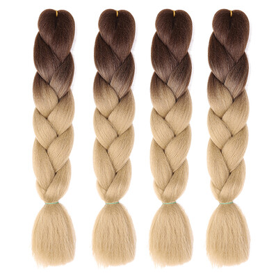 

63 Colors 4 piecelot Synthetic 2T3T4T High Temperature Fiber Ombre Braiding Hair 24 inch Jumbo Braids Hair Extensions