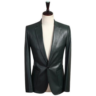 

Zogaa New Mens Slim Leather