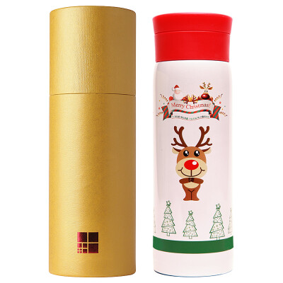 

Jiahong Meishou Christmas Series Christmas Memorial Portable Water Cup Tea Leak 304 Stainless Steel Vacuum Insulation Cup Business Travel Tea Cup Office Cup 480ML