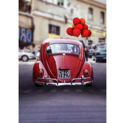 

Red Car Photo Backdrop 57FT Vinyl Fabric Cloth Digital Printing Photo Background s-759
