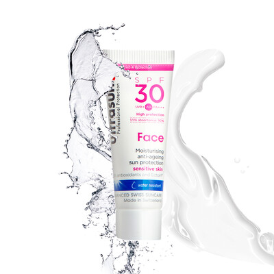 

Ultrasun facial sunscreen SPF30 7ml sensitive muscle waterproof sunscreen experience