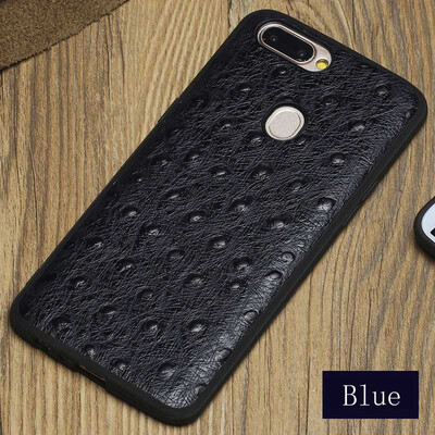 

Genuine Leather Phone Case For OPPO R11s Ostrich Texture Back Cover For R9 R9s plus Cases