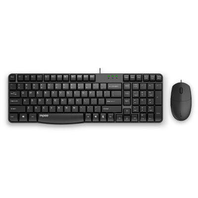 

Rapoo X125S wired mouse&keyboard set wired keyboard&mouse set wired mouse&keyboard set computer keyboard black