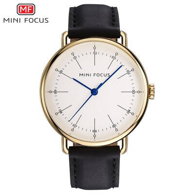 

MINI FOCUS Fashion Leather Strap Men Quartz Watch MF0056G