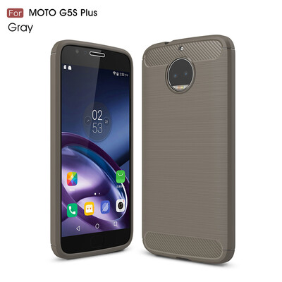 

Goowiiz Phone Case For Motorola Moto G5sG5s Plus Fashion Slim Carbon Fiber TPU Soft Silicone Prevent falling