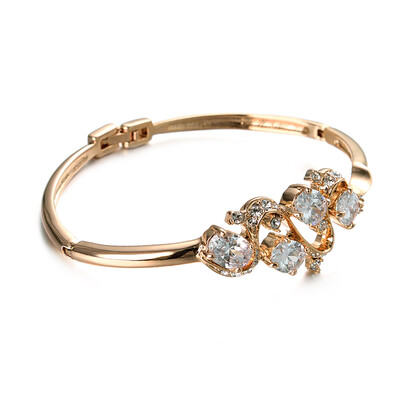 

Yoursfs Criss Cross Wave Infinity Bracelet 18K Rose GP Women Bangle Bracelet