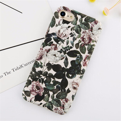 

Luxury Floral Flower Paint Phone Case For iPhone 6s 7 8 Plus Hard PC