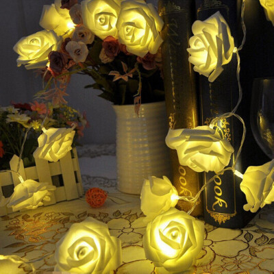 

MyMei 20 LED Rose Flower Fairy Wedding Garden Party Christmas Decoration String Light