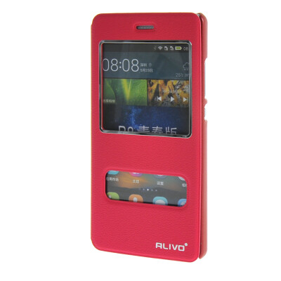 

MOONCASE ЧЕХОЛ ДЛЯ Huawei Ascend P8 Lite View Window Leather Flip Bracket Back Cover Hot pink