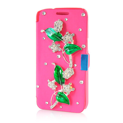 

MOONCASE Luxury Flower Crystal Leather Side Flip Wallet Pouch ЧЕХОЛ ДЛЯ Samsung Galaxy Express 2 G3815