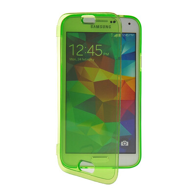 

MOONCASE Flip Wallet Soft Gel TPU Silicone Back Shell ЧЕХОЛ ДЛЯ Samsung Galaxy S5 I9600 Green