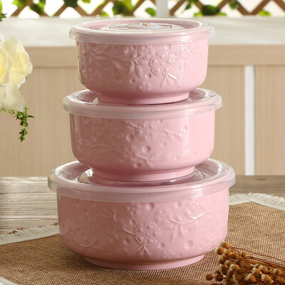 

Shunxiang touch of amazing reliefs fresh bowl three sets of elegant blue