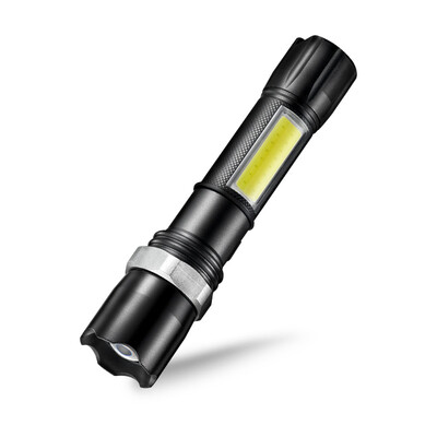 

LAN EAGLE Flashlight USB Charging with COB Side Light Super Bright Zoom Flashlight Tactical Outdoor Multifunction Flashlight