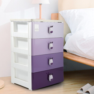 

Xiuchuan Showtran simple&environmentally friendly drawers clothes sundries toys finishing art storage cabinets embroidery Sichuan cartoon buckle storage cabinet four layers