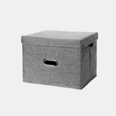 

Rich living storage box imitation linen storage box storage box foldable 382828cm