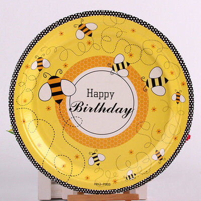 

FANLUS 9inch 20-Count Round Paper Dinner Plates Happi Tree Sweet Baby birthday party decorations supplies Various specifications