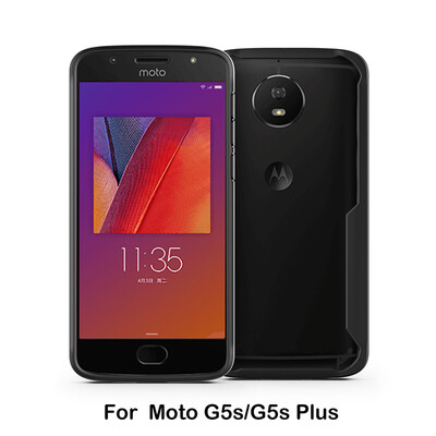 

Goowiiz Luxury Phone Case For Motorola Moto G5SG5S Plus HD Clear Acrylic TPU Silicone Prevent falling Full protection