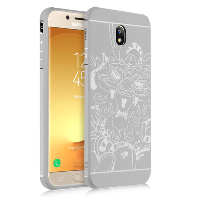 

Goowiiz Phone Case For Samsung Galaxy J7 2017 J7Pro Carved Dragon Thin Matte soft Silicone Prevent falling