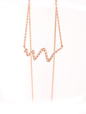 

ONICE Sterling Silver 925 Micro Inlays with Zircon Thunder style Necklace WQX001i