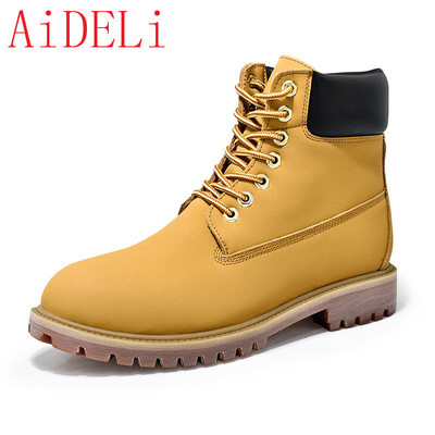 

AiDELi Men Tooling boots Timberland boots work boots mens boots Waterproof Premium Leather Casual Boots