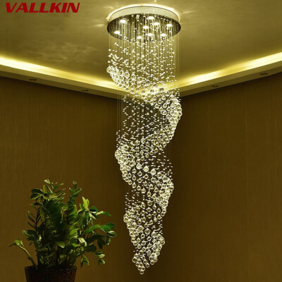 

LED Crystal Pendant Lights Crystalline Lighting Cristal Lamp Indoor Decoraion Chandeliers Light Lamps for Hotel Stairs Hallway