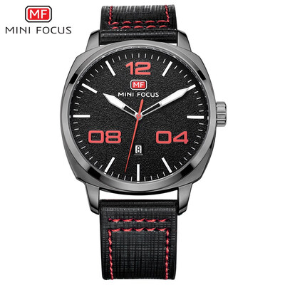 

MINI FOCUS Fashion Leather Strap Sports Men Quartz Watch MF0013G