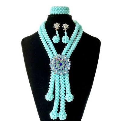 

Orange India Millet Beads Beaded Necklace Dubai Bridal Costume Jewelry Nigerian Wedding Beads African Jewelry Set For Women
