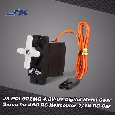 

Romacci JX PDI-922MG 48V-6V High-Voltage 010sec60° 20kg Digital Metal Gear Mini Servo Aluminum Case for 450 RC Helicopter 118